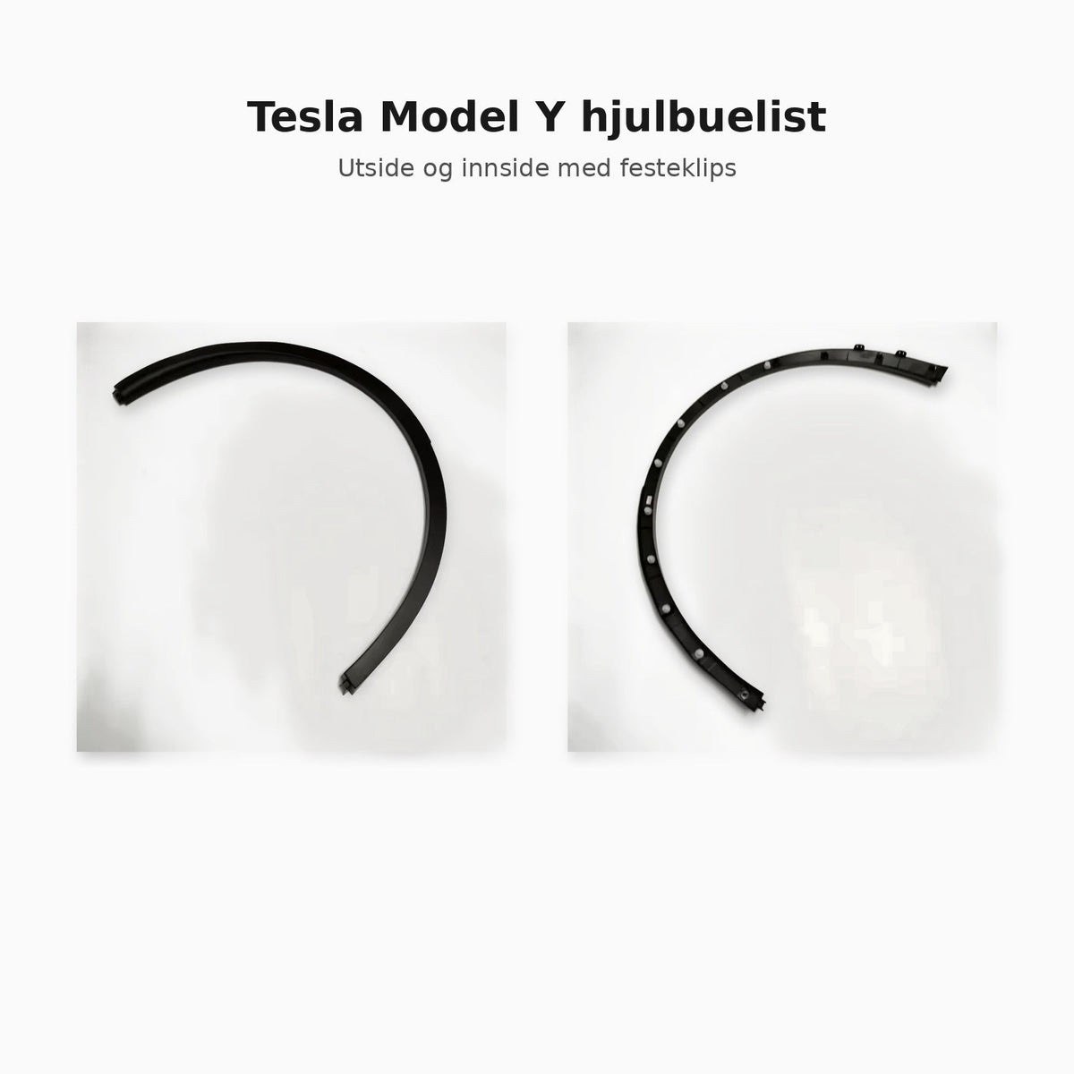 Tesla Model Y hjulbuelist oversikt utside og innside